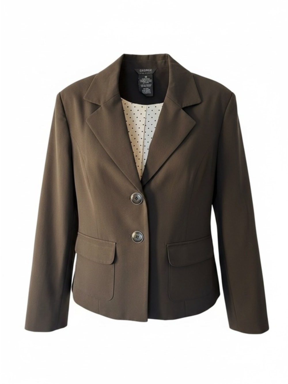 George Brown Notch Collar Two-Button Blazer